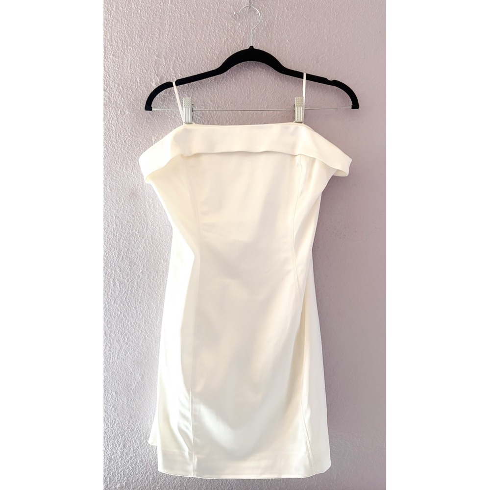 NWT Aritzia TEN Shimmer Satin Tube Dress Strapless Princess Seams Size 12 - Picture 2 of 6